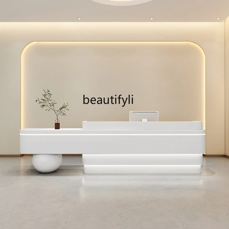 Beauty Salon Cashier Clothing Store Yoga Studio Bar Dance Training Class Medical Beauty Clinic Front Desk Company Reception Desk