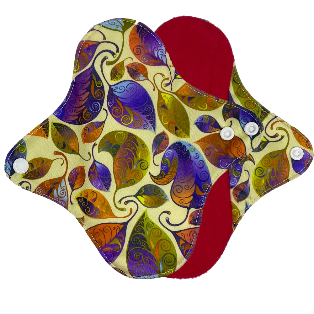 1pc Reusable Red Microfleece Inner Pantyliner, Soft and Healthy Menstrual Cloth Sanitary Pads Liners with Adjustable Buttons