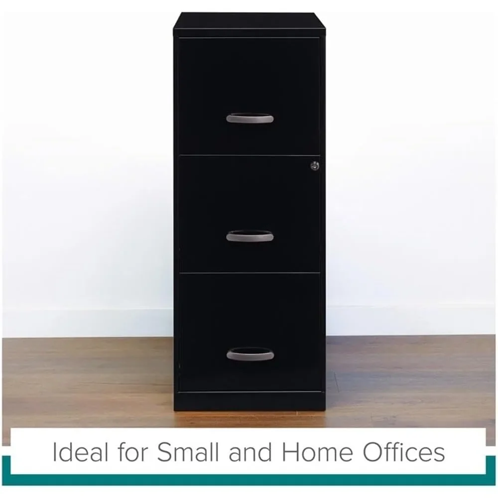 

Filing Cabinet, 3 Drawers 35.5" Vertical Metal Filing Cabinet Lockable Pre-Assembled Stationary Letter Size for Home, Office
