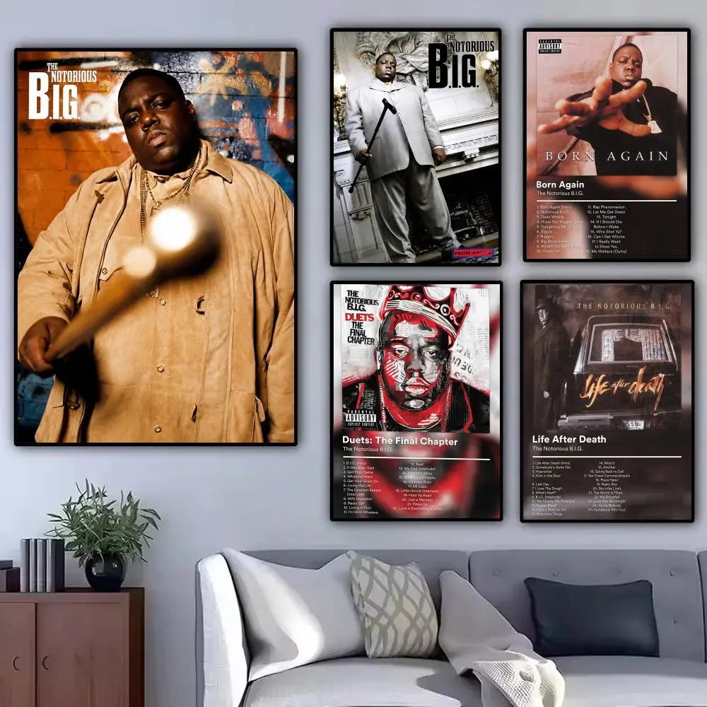 Album The N-Notorious B.I.G Painting Calligraphy Modern Canvas Poster Wall Art Aesthetic Bedroom Decor for Cafe Home Gift