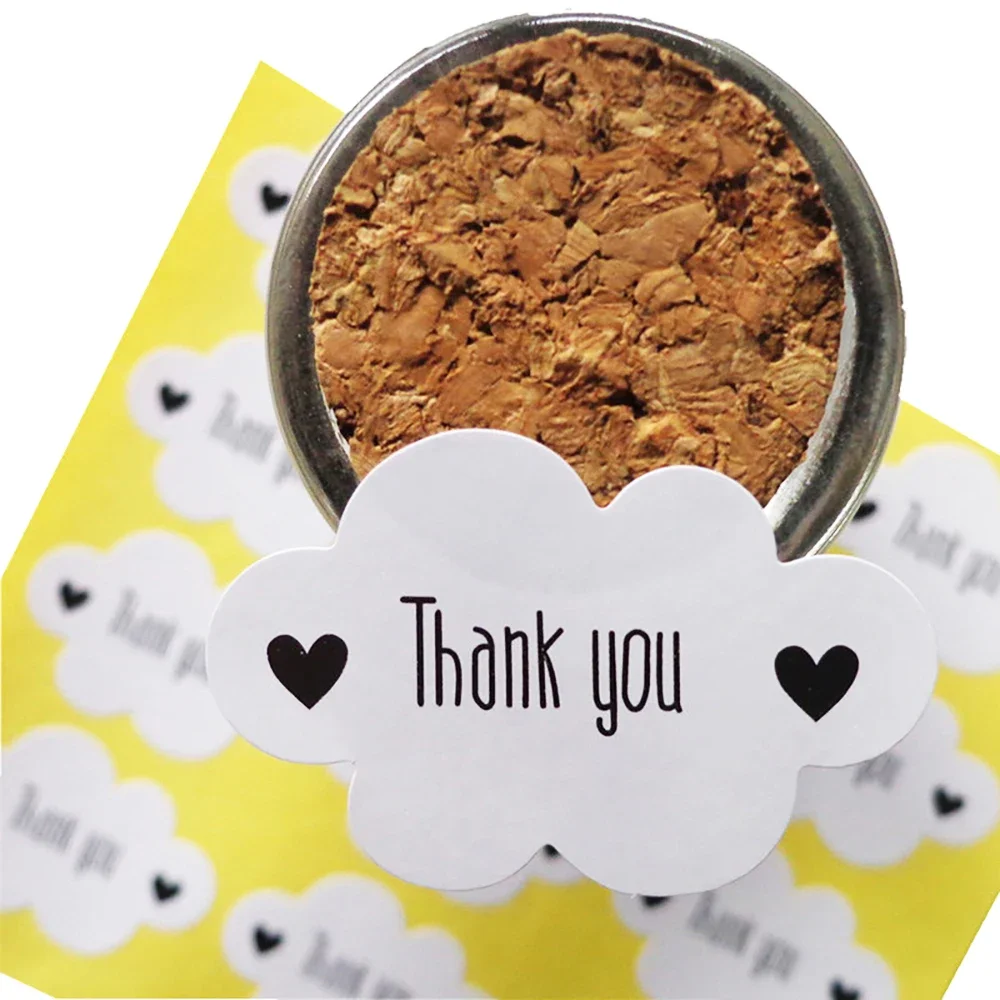 120PCS Clouds Thank You Stickers for Envelope Seal Labels Gift Packaging decor Birthday Party Scrapbooking Stationery Sticker