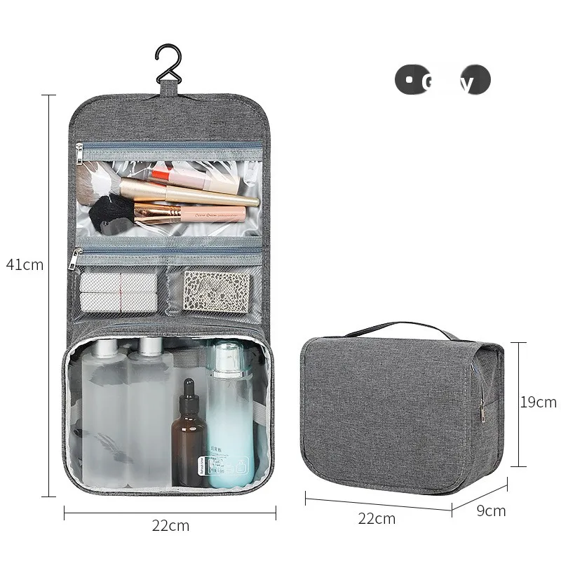Travel Waterproof Folding Dry and Wet Separation Toiletry Bag Cosmetic Storage Bag Large Capacity Cosmetic Bag