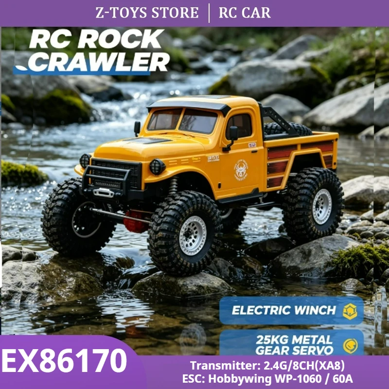RGT EX86170 Challenger 1/10 4WD RC Rock Crawler, Off-road Remote Control Model Truck With Portal Axle & High Low Speed