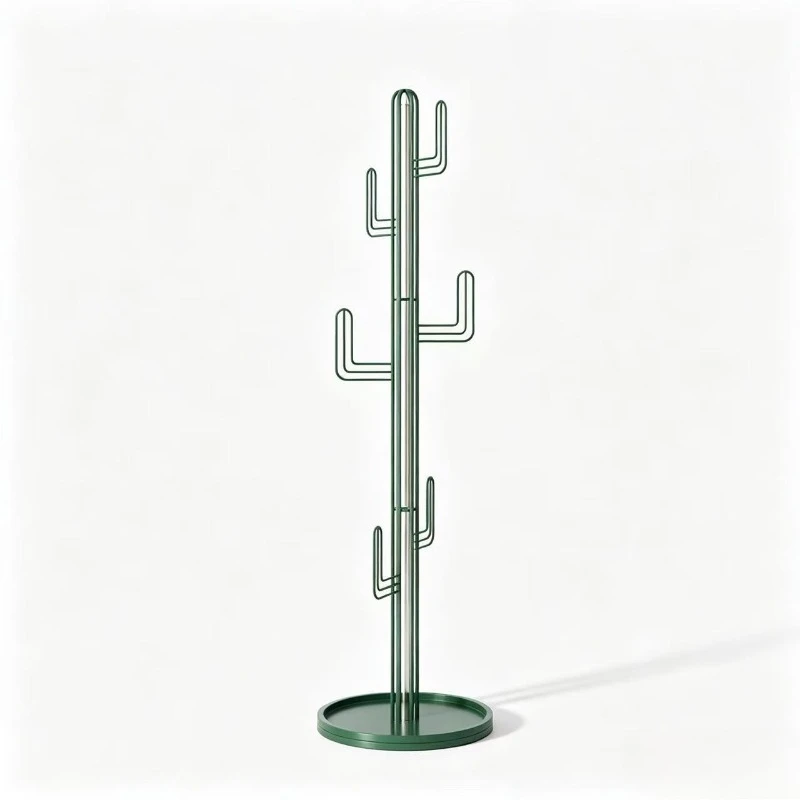 Floor Standing Clothes  Simple Combination for Bedroom Clothes Creative Cacti Bag Scarf Rack Living Room Storage