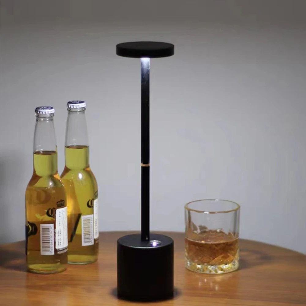 Elegant Modern Nordic flat head Iron Desk Lamp with Touch Control bar table light night light