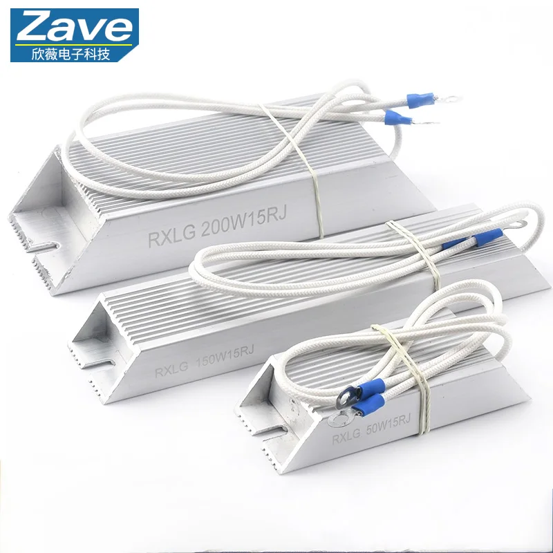 Brake Resistor for Servo Inverter (Aluminum Housing), Model RXLG, Power: 200W/150W/50W, Resistance: 5RJ/15R/20R