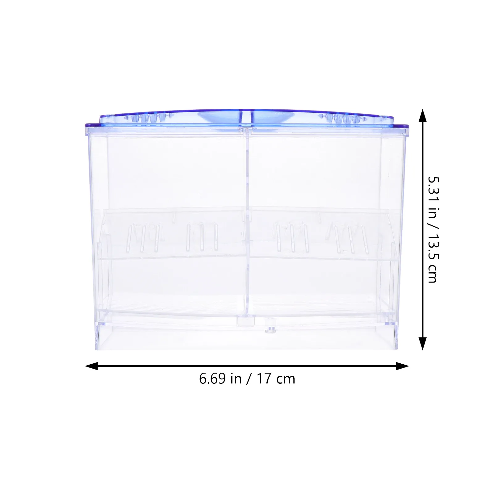 1Pcs Durable 2-Layer Fish Breeding Box Transparent Cover Easy Hang Suction Cups Multifunctional Isolation Hatching Container
