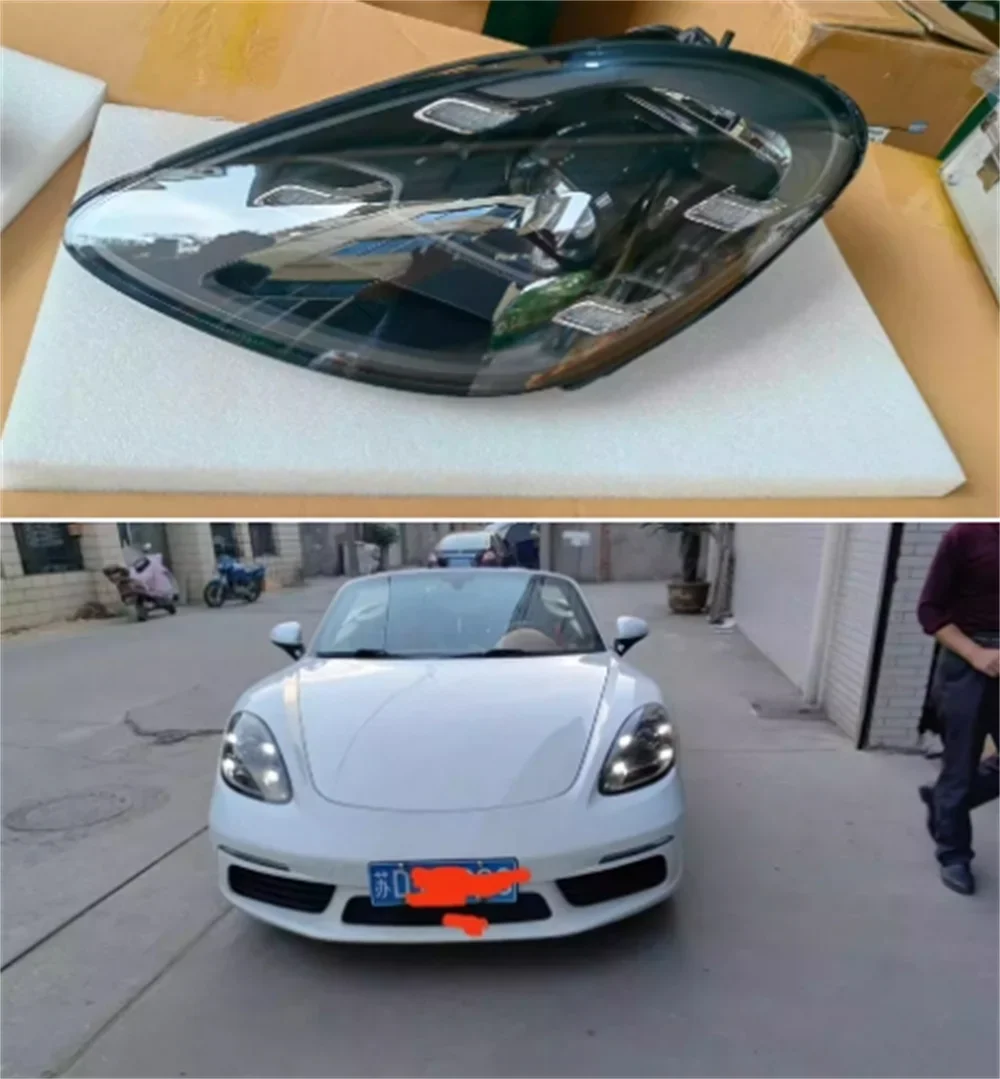 

Автомобильный светодиодный передний фонарь в сборе для Porsche 718, дневные ходовые огни DRL, указатель поворота, 2 шт.