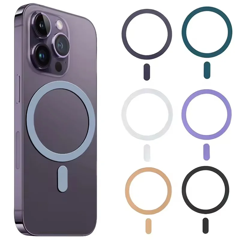 

Универсальное магнитное металлическое кольцо для беспроводного зарядного устройства Magsafe, наклейка из железного листа, магнитный автомобильный держатель для телефона, мини-наклейка