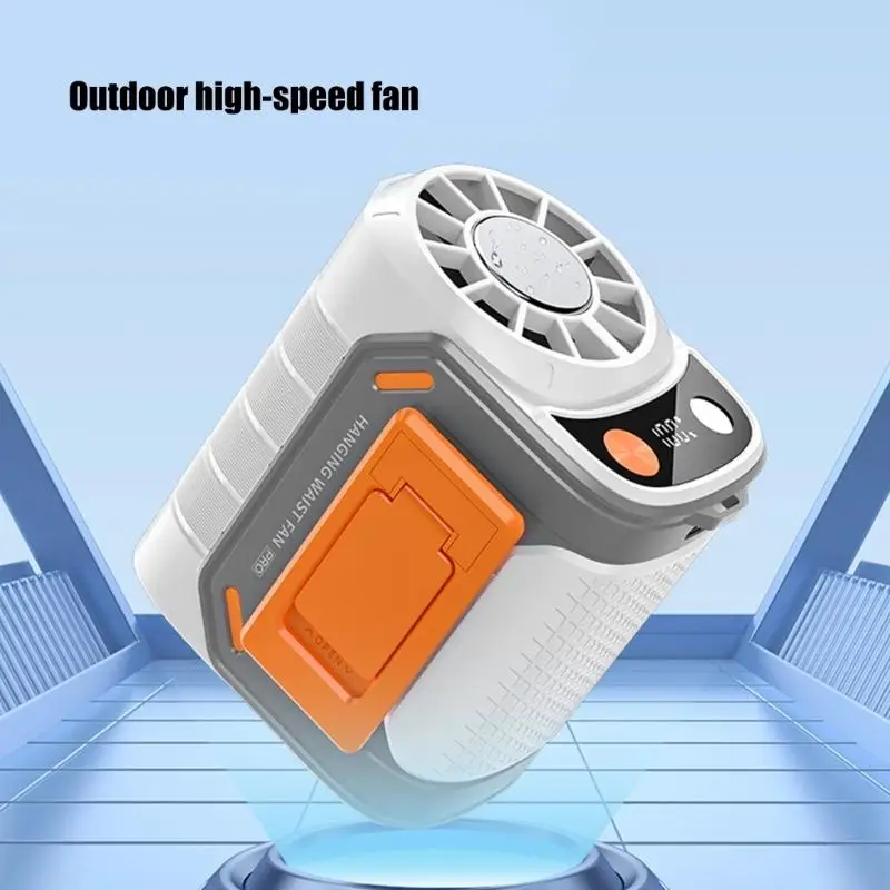 

Outdoor Portable Waist Fan Hanging Fan Cold Air with LED Digital Display Waist Belt Clip Fan for Sports Outdoor N58D