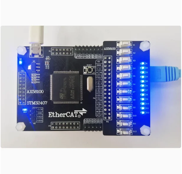 

AX58100 AX58100 Slave Station AX58100 Development Board EtherCAT Slave Station 32IO CIA402