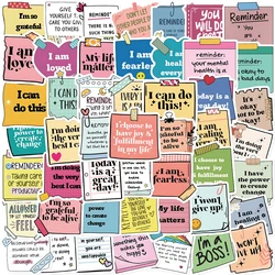 50PCS Self Affirmation Motivational Labels Stickers DIY Motorcycle Scooter Bike Skateboard Laptop Graffiti Vinyl Sticker