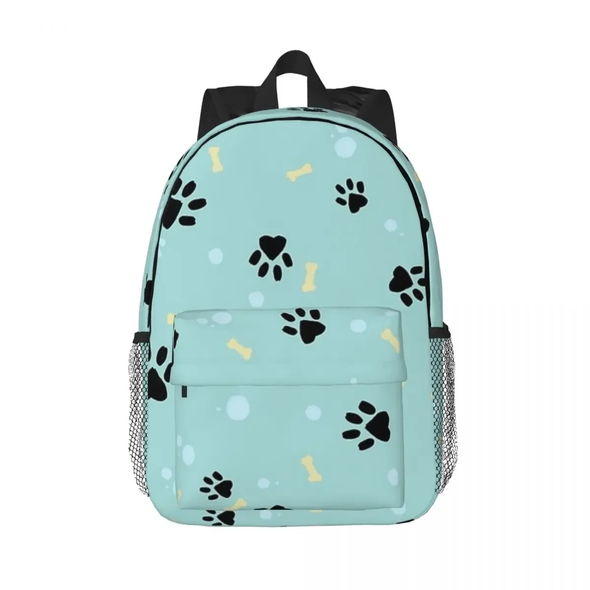 Puppy Pawprint Pattern Backpacks Boys Girls Bookbag Casual Children School Bags Laptop Rucksack Shoulder Bag Large Capacity