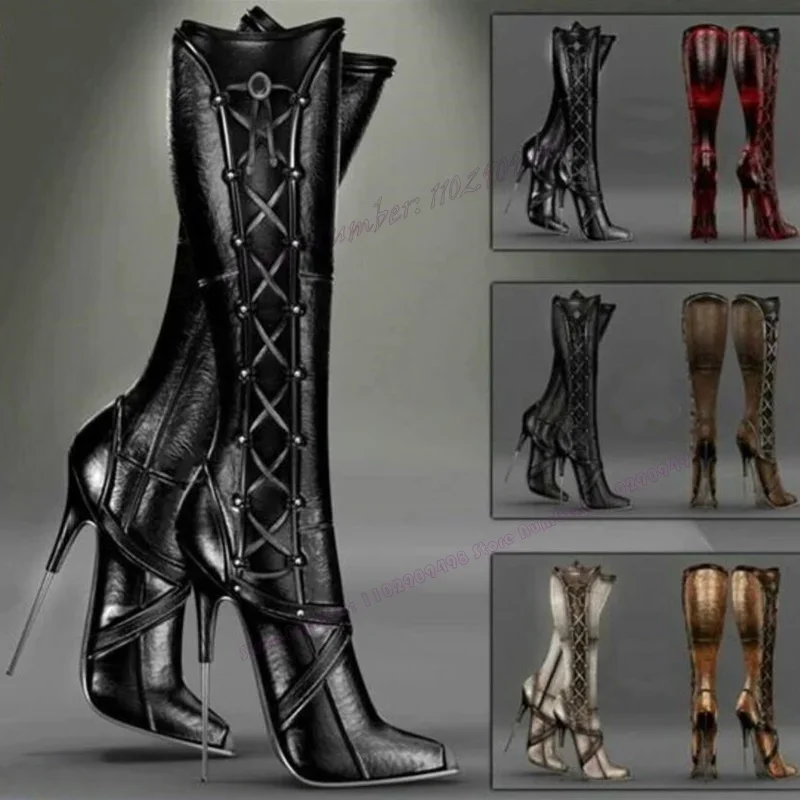 Black Metal Heels C… - image