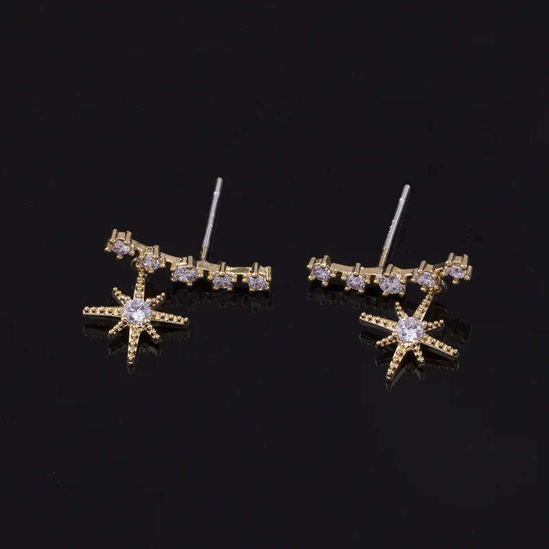 Micro-inlaid Mosquito Coil Ear Clip Light Earring Ear Row Transparent Ear Clip Hip Hop All-match Earring Female Hot Sale