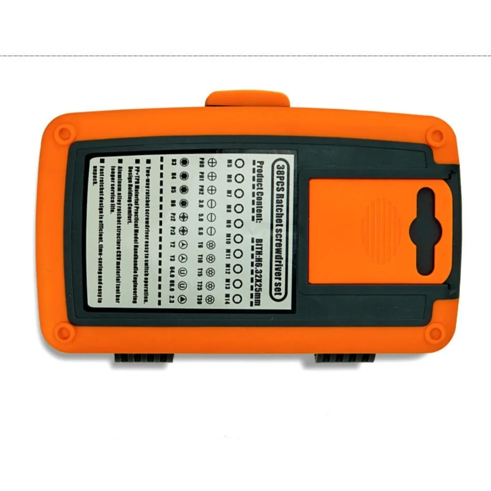 38 Buah Obeng Ratchet Rumah Tangga Multi Alat Bit 1/4 "Kit Kunci Pas Soket Drive