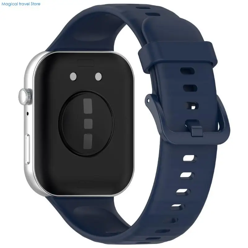 N2UB Waterproof Watch Strap Comfortable Silicone Watch Band Adjustment Watch Band Long Service Wristband Portable for Fit3