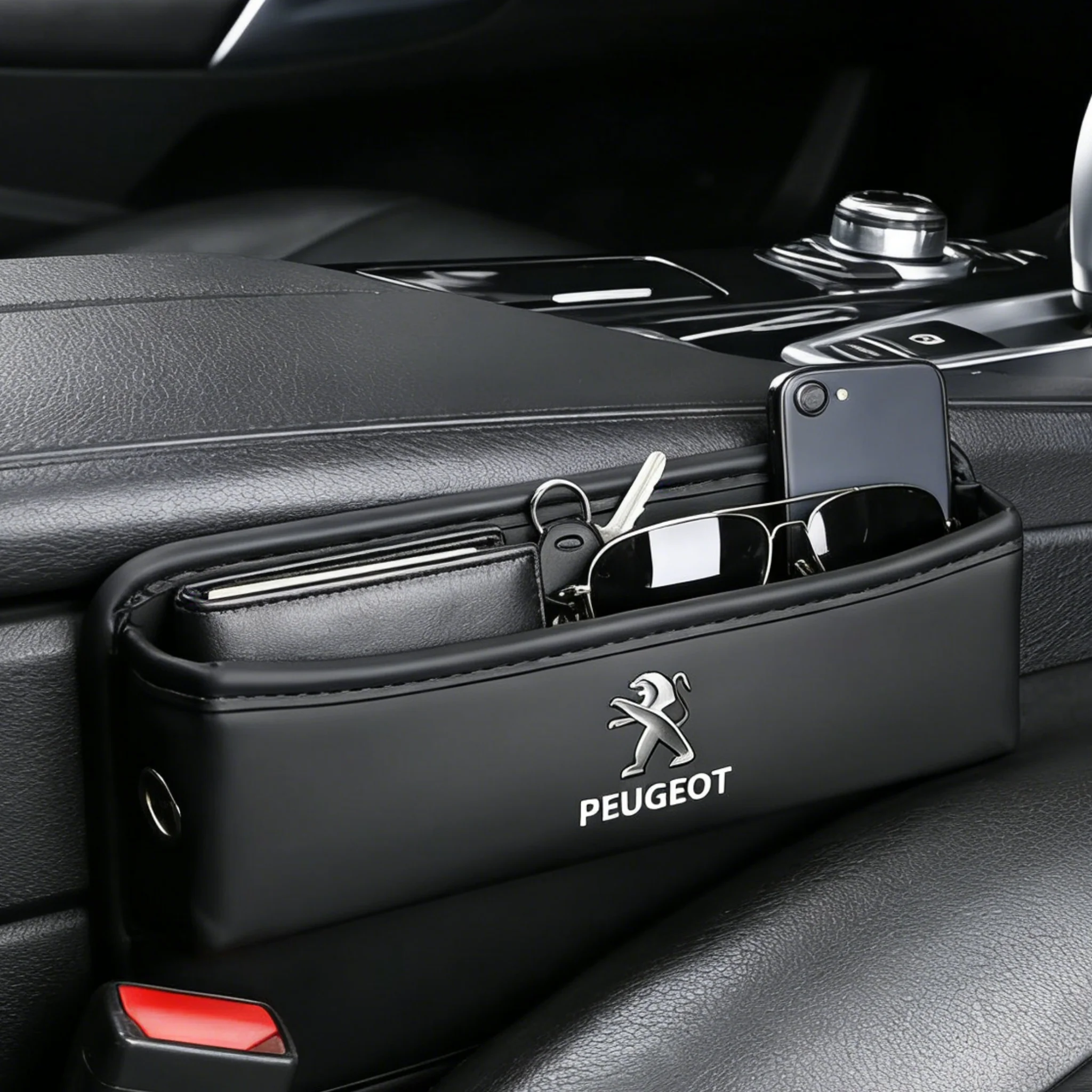 Car Seat Gap Leakproof Storage Box Storage Box For Peugeot 5008 408 308 Landtrek 208 2008 3008 Rifter 508 301 108