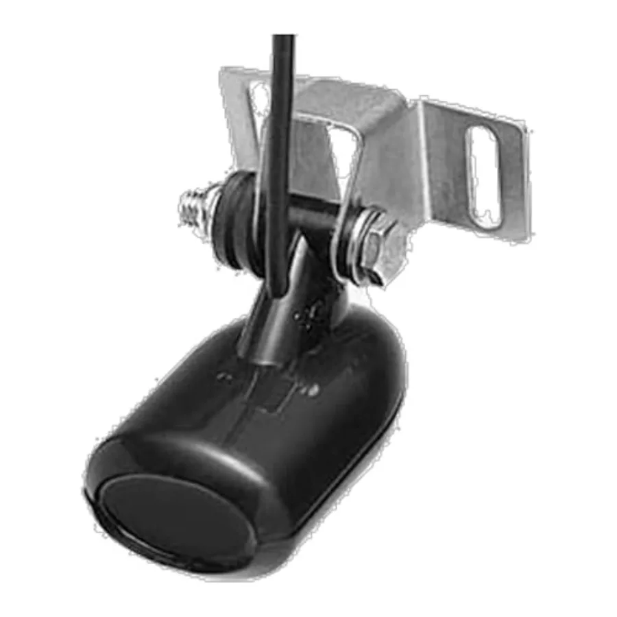 

High-Speed 9-Pin Transom-Mount Skimmer Transducer, 83/200 kHz Chirp, Depth Temperature Tracking, marine-grade plastic, black, u