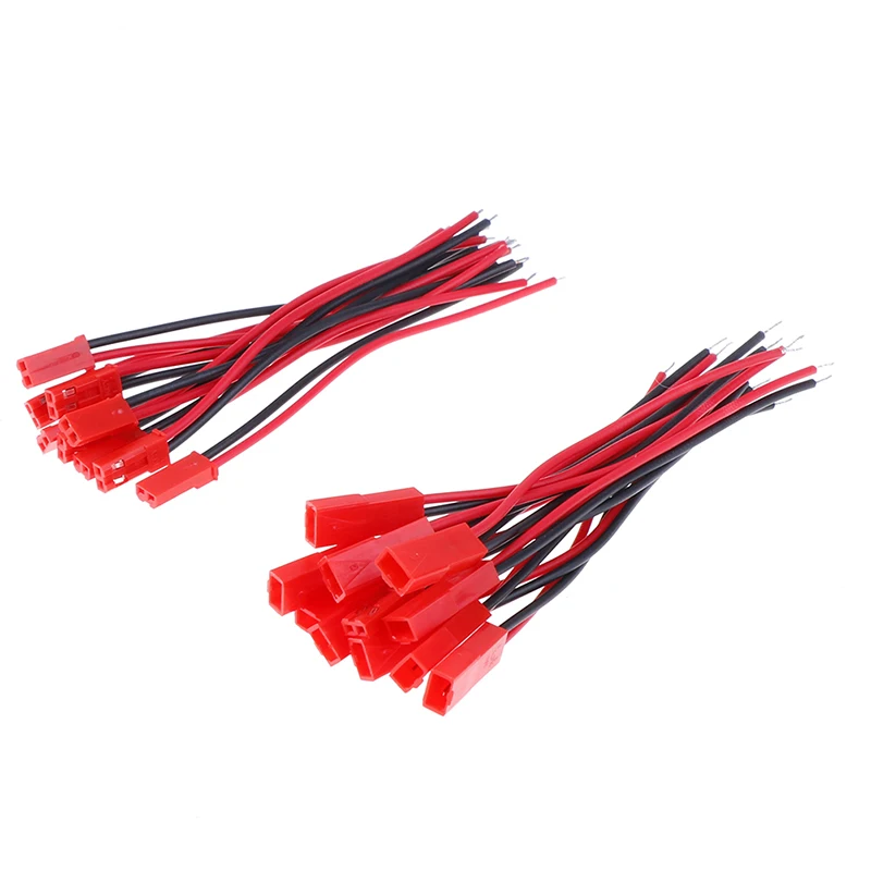 20Pcs 22AWG JST Plug Connector SYP 2Pin Male Female Plug with 10cm Soft Silicone Cable Wire for LED Lamp Strip RC Toys Battery