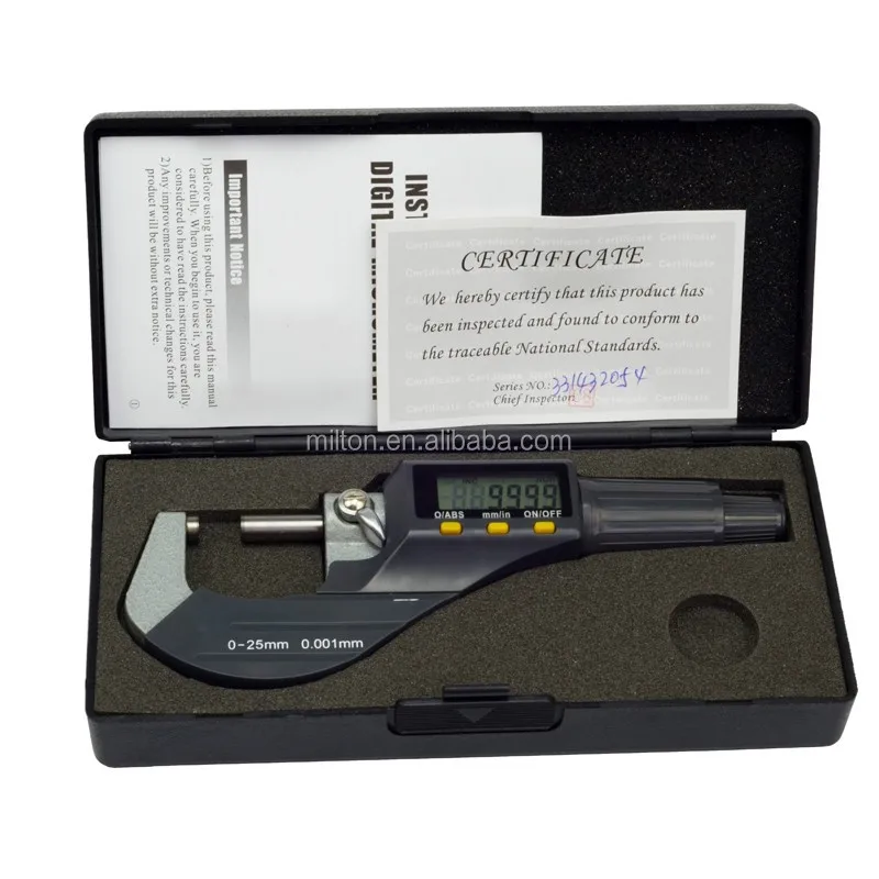 QFC141-25 0-25mm / QFC141 25-50mm Precision Digital Display Thread Micrometer Without Probe