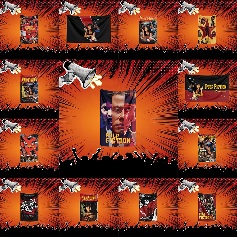 Pulp Fiction Inspired Movie Flag 3x5 FT Polyester Banner For Bedroom Wall Decor Film Fan Gift