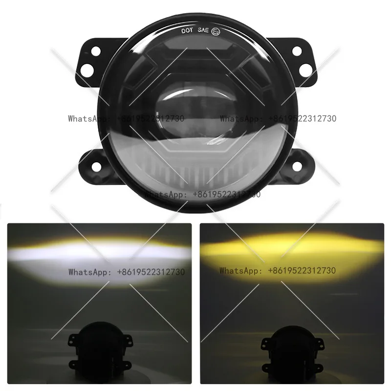 

Подходит для Jeep Wrangler Светодиодные противотуманные фары JK/JL, передняя панель, 4-дюймовые противотуманные фары Wrangler, модификация передней панели противотуманных фар