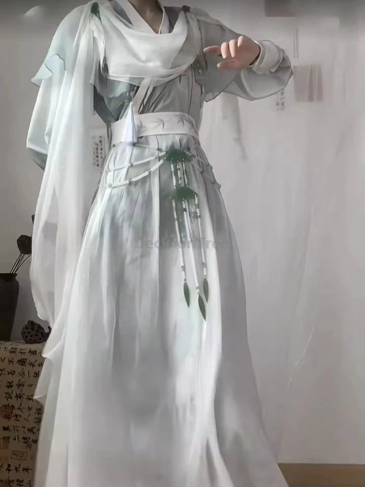 2025년 웨이진 스타일 현샤 드라마 남성용 한복 중국 고대 스타일 무술 요소 한복 개선된 요정 자수 데일리 의상