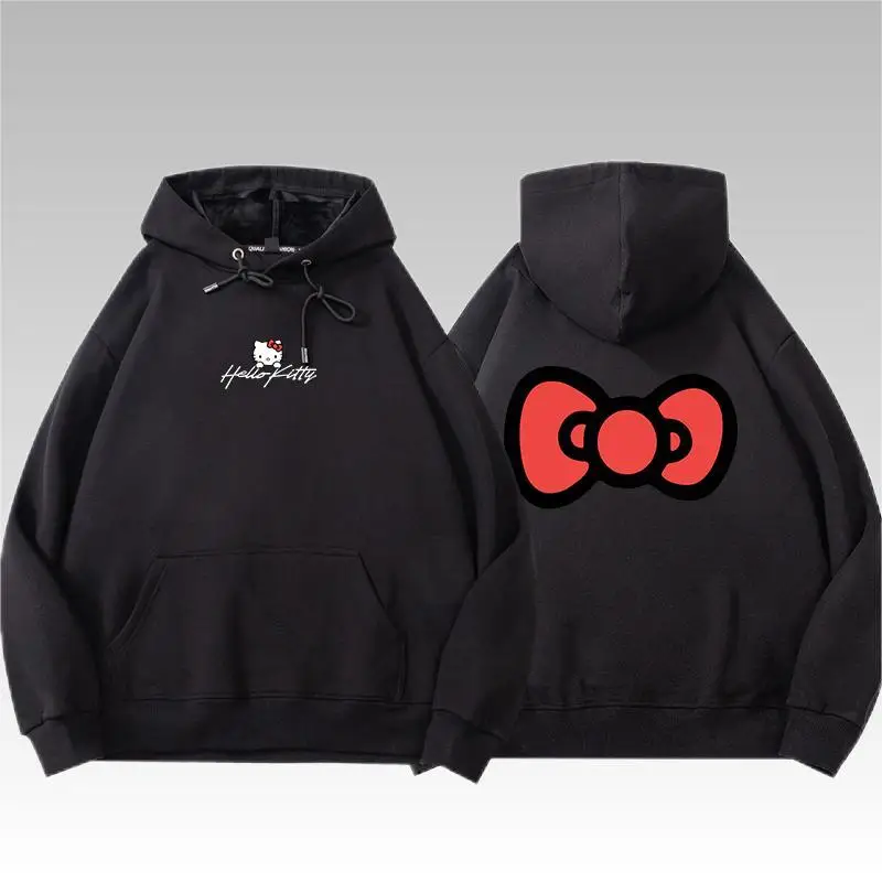 Hellokitty Sweater Female Sanrio Hello Kitty Clothes Early Autumn Thin Oversize Sweater Cartoon Hoodies Omen Hoodie18-24y