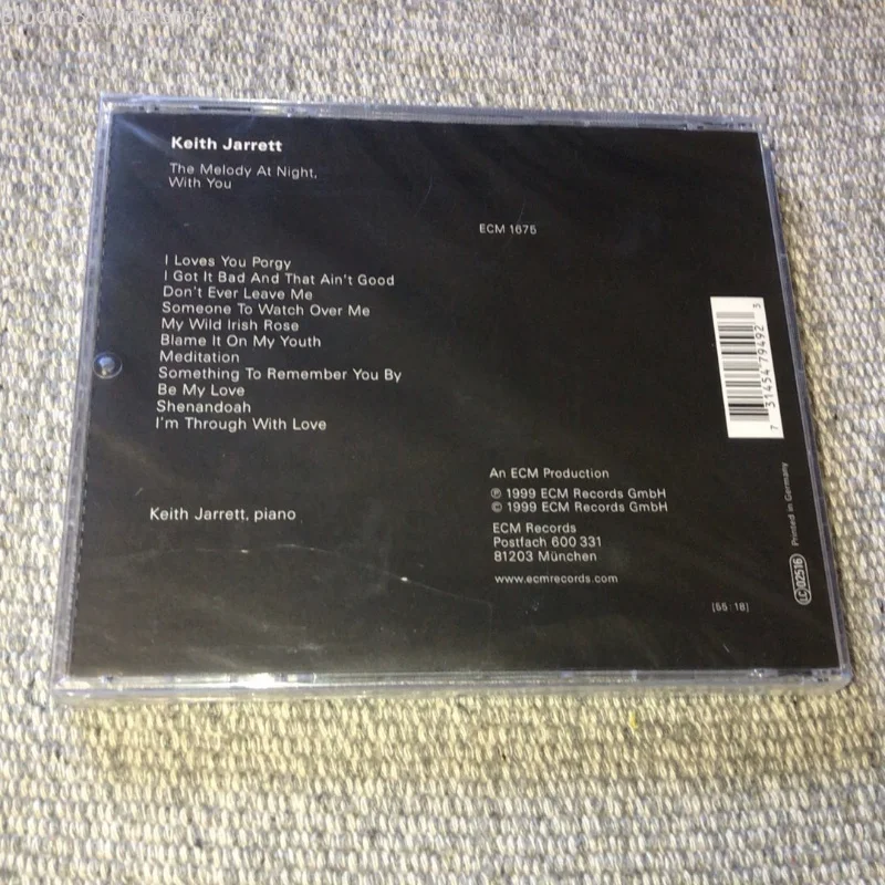 

Jazz Piano Master CD Keith Jarrett's Album "The Melody At Night, with You", An ECM Jazz Masterpiece CD Party Music Gift