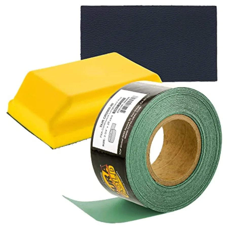 

Прямоугольный шлифовальный блок Pro Series 5 x 2-3/4 дюйма с креплением на липучке, адаптером PSA и зернистостью 2000 грит, зеленый абразивный материал