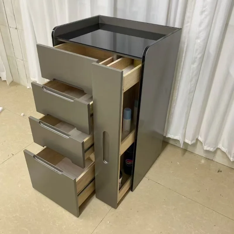 High-end barber shop tool cabinet hair shop new multi-functional paint hair cutting cabinet hair salon special storage cabinet