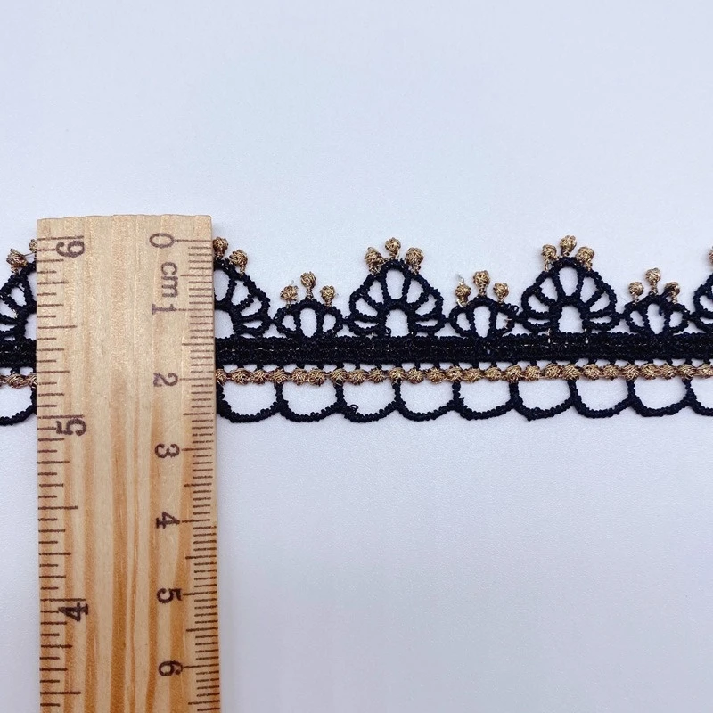 자수 레이스 트림 리본, DIY 골드 스레드, 아프리카 직물, 수제 활 헤어 액세서리 공예, 1 야드