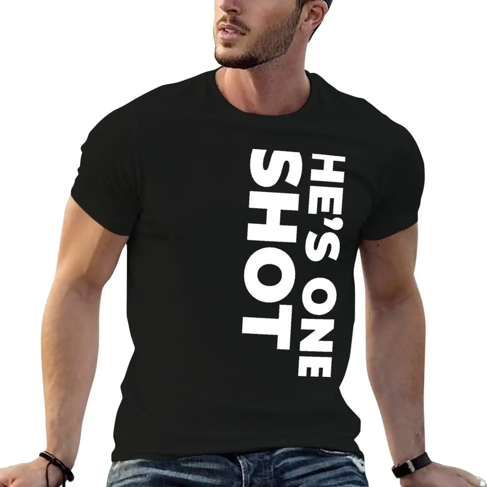 He's One Shot Warzone T-Shirt kawaii clothes shirts graphic summer clothes oversized graphic tee mens graphic t-shirts anime