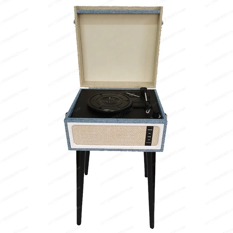 Retro phonograph old vinyl record player vertical living room stereo wireless bluetooth wooden record player ornament