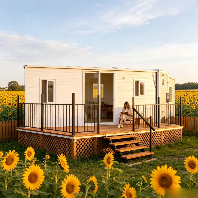 Customizable Expandable Container House High Quality With Bathroom Toilet Kitchen Complete Facilities Terrace Leisure
