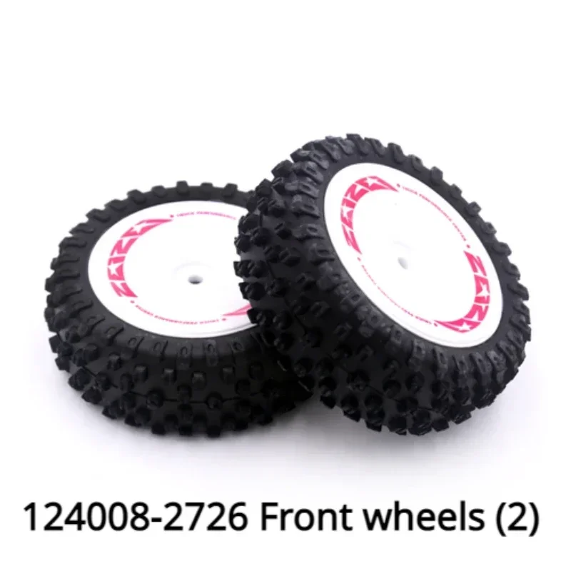 

RC Car Wheels Tires for WLtoys 124008-2727 rear tire set 124008-2726 front tire set Remote Control Car Upgrade Parts Rubber Tyre