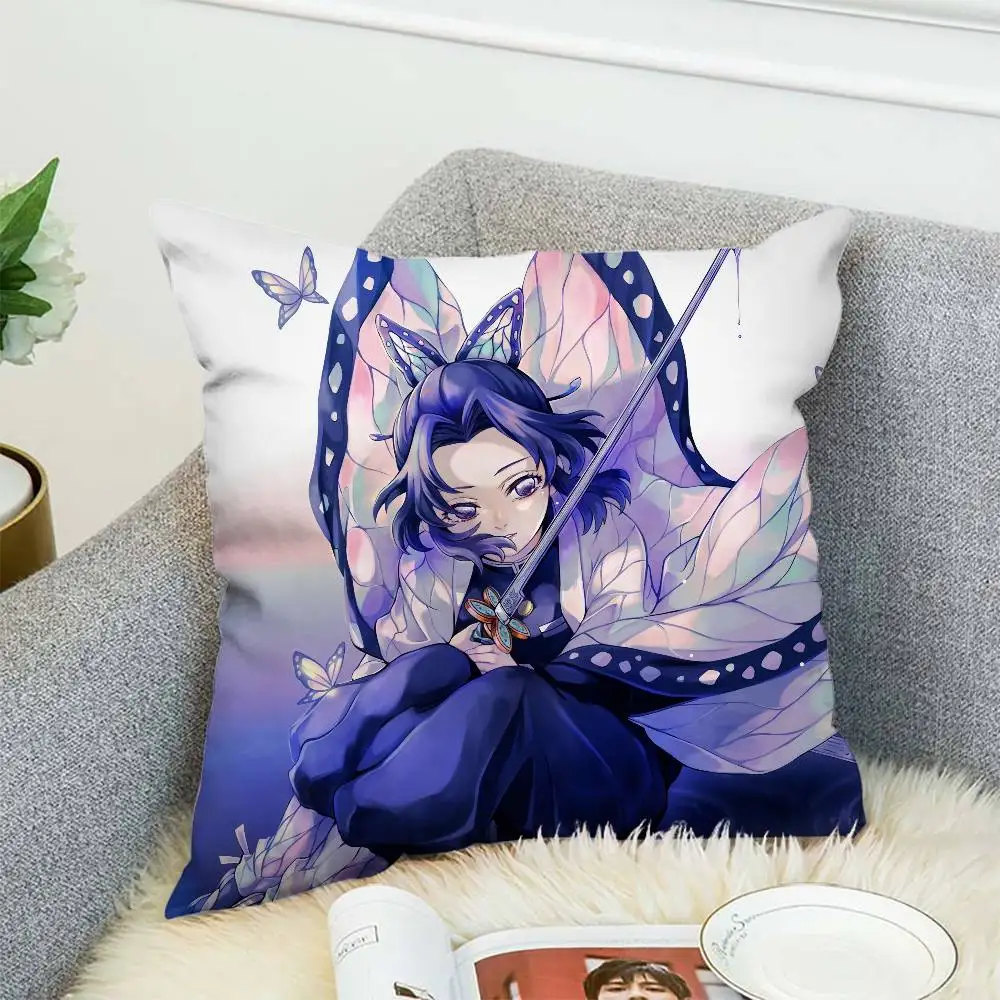 

Kochou Shinobu Pillow Case Luxury Double-sided For Car Pillows 45x45 Cushions Cover Home And Decoration Sofa Pillowcase 50x50