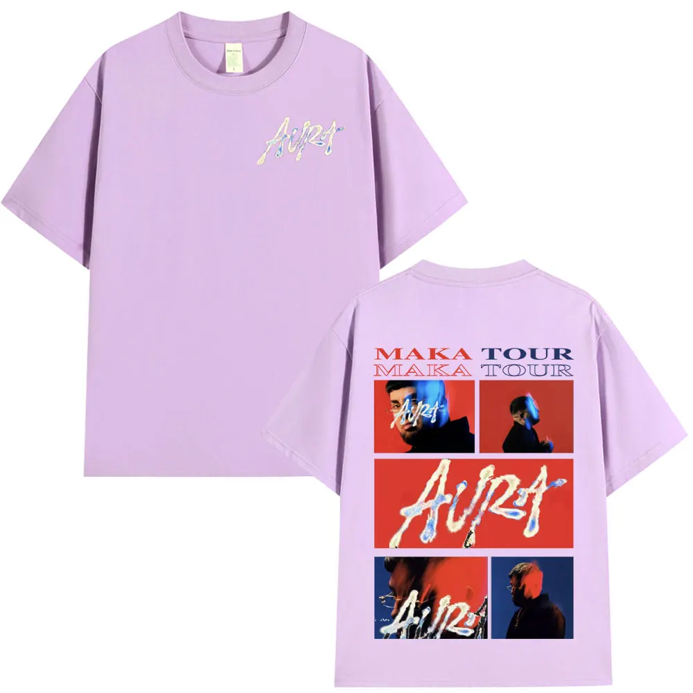 Rapper Maka Aura 2025 Tour Merch T Shirts Men Women Fashion Hip Hop T-shirt Summer Casual Cotton Short Sleeve T Shirt Streetwear image 6
