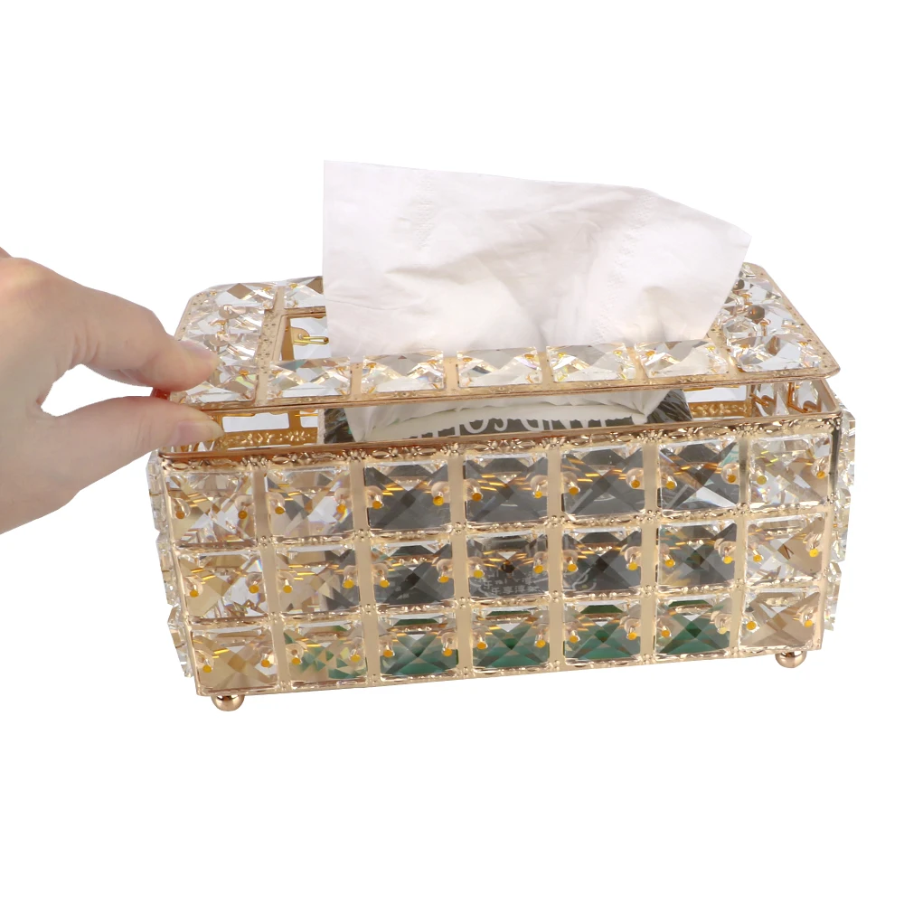 Bedroom Office Hotel Cafe Coffee Napkin Dispenser European-style Bar Napkin Box Crystal Cube Square Tissue Box