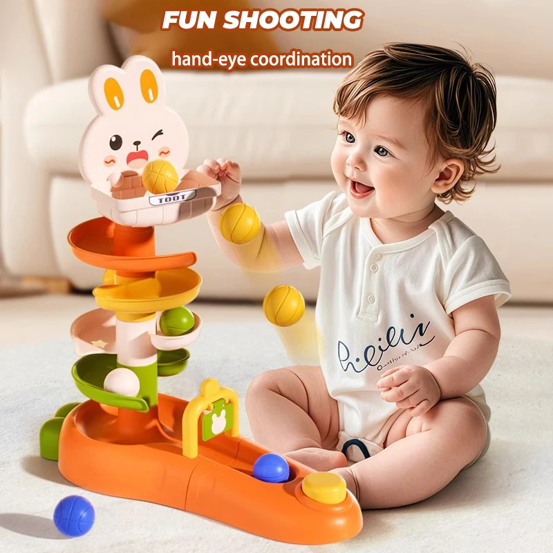 

Baby Montessori Toys for 1-3 Years Old Toddler Tower Stacking Orbital Ball Children DIY Educational Games Development Toy Gifts