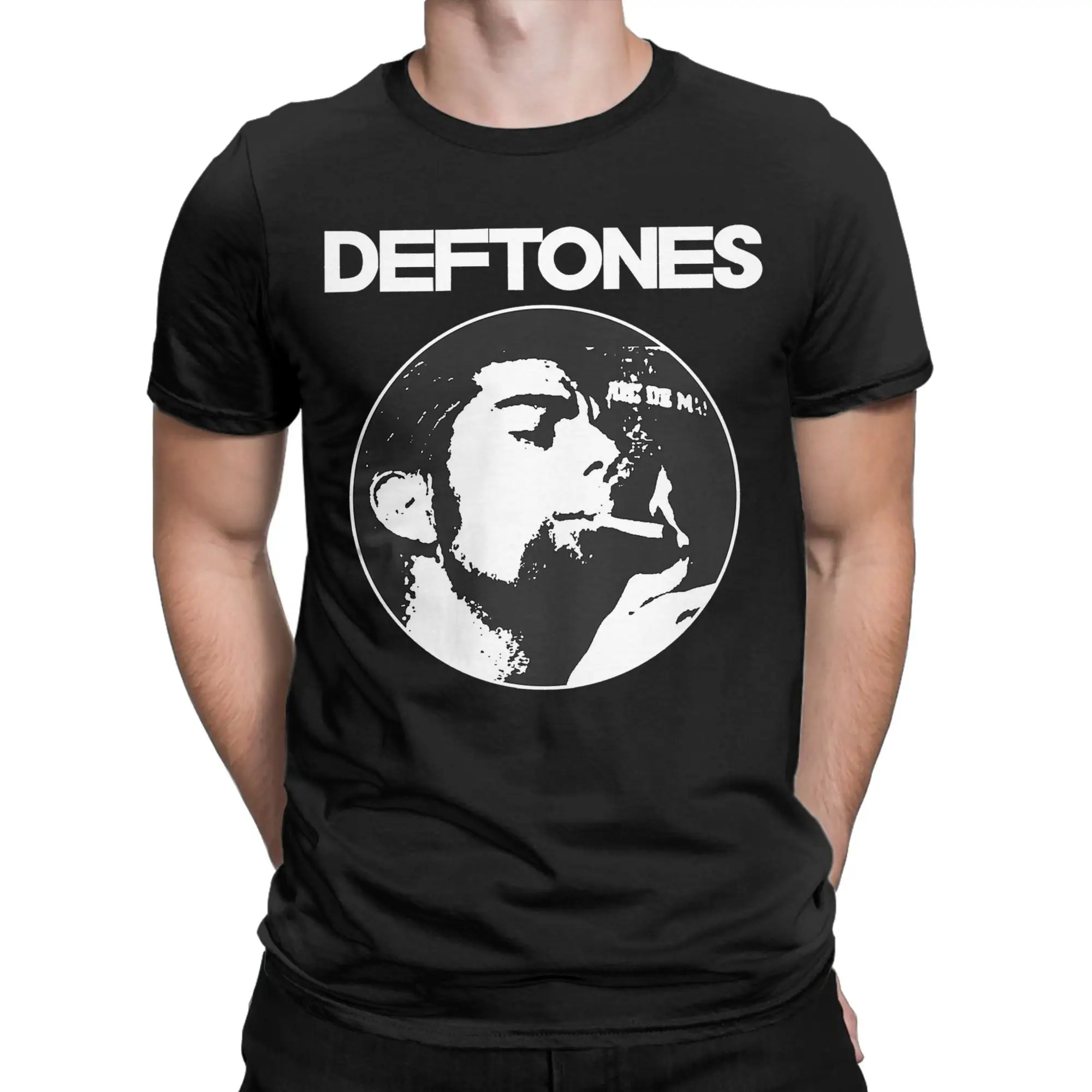 

Deftones T-Shirts for Men Vintage 100% Cotton Tees Crew Neck Short Sleeve T Shirt Plus Size Tops