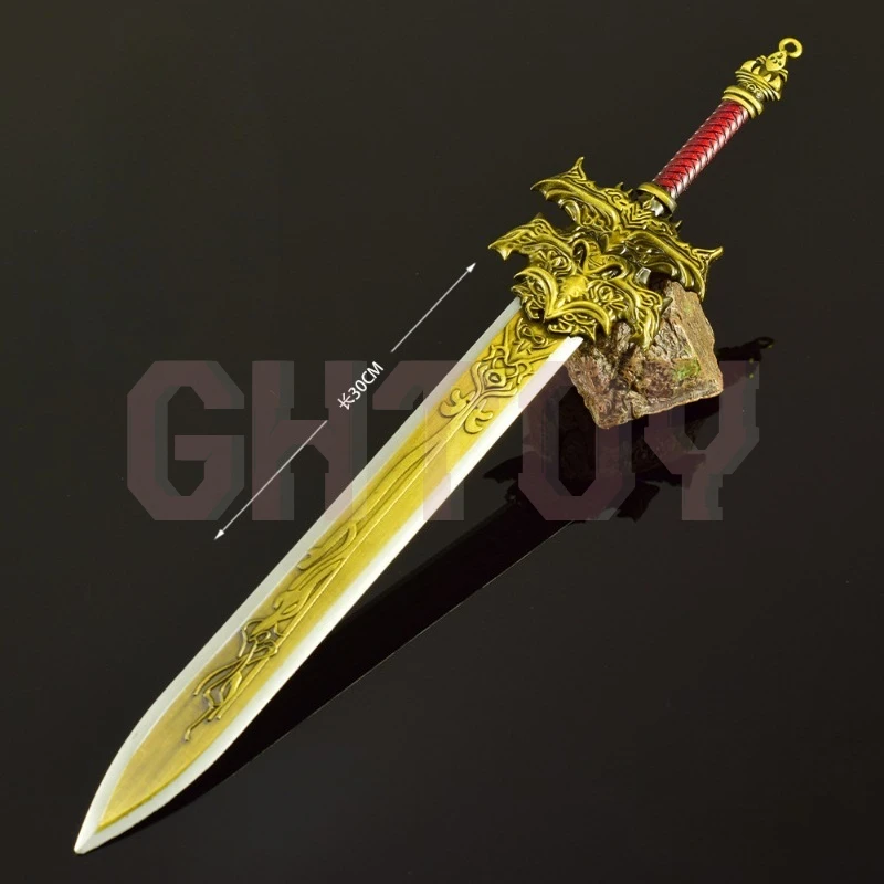 

30cm/11.81in Creation of The Gods Gaming Peripheral Model Metal Craftwork Ornament Jue Sword Desktop Display Ornament Collection