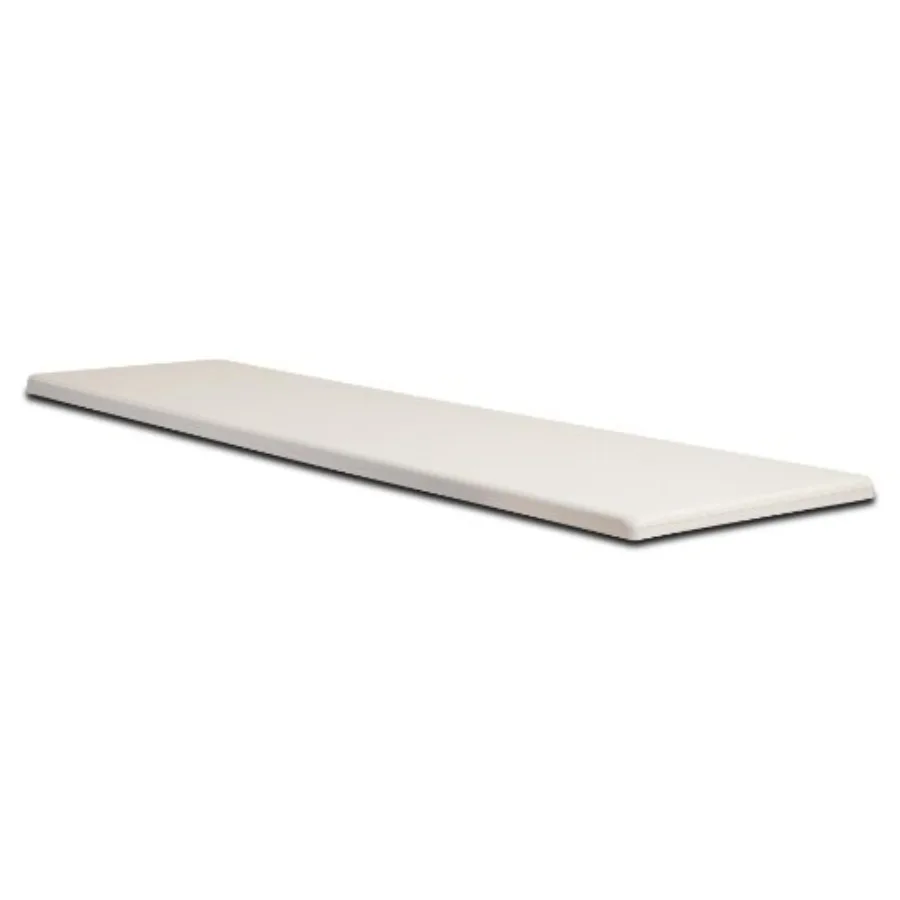 Frontier III Replacement Diving Board for residential pools, fiberglass-reinforced polymer, radiant white, 8-feet length with n