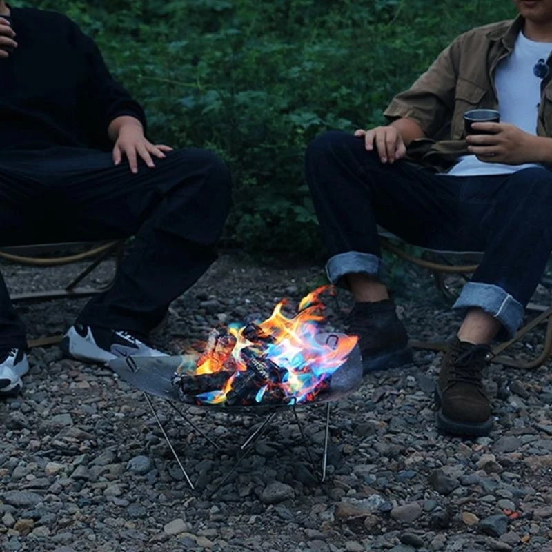 ديكور حفلات مسحوق اللهب الملون K0EF لحفرة النار، وحرائق المخيمات، والمواقد الخارجية