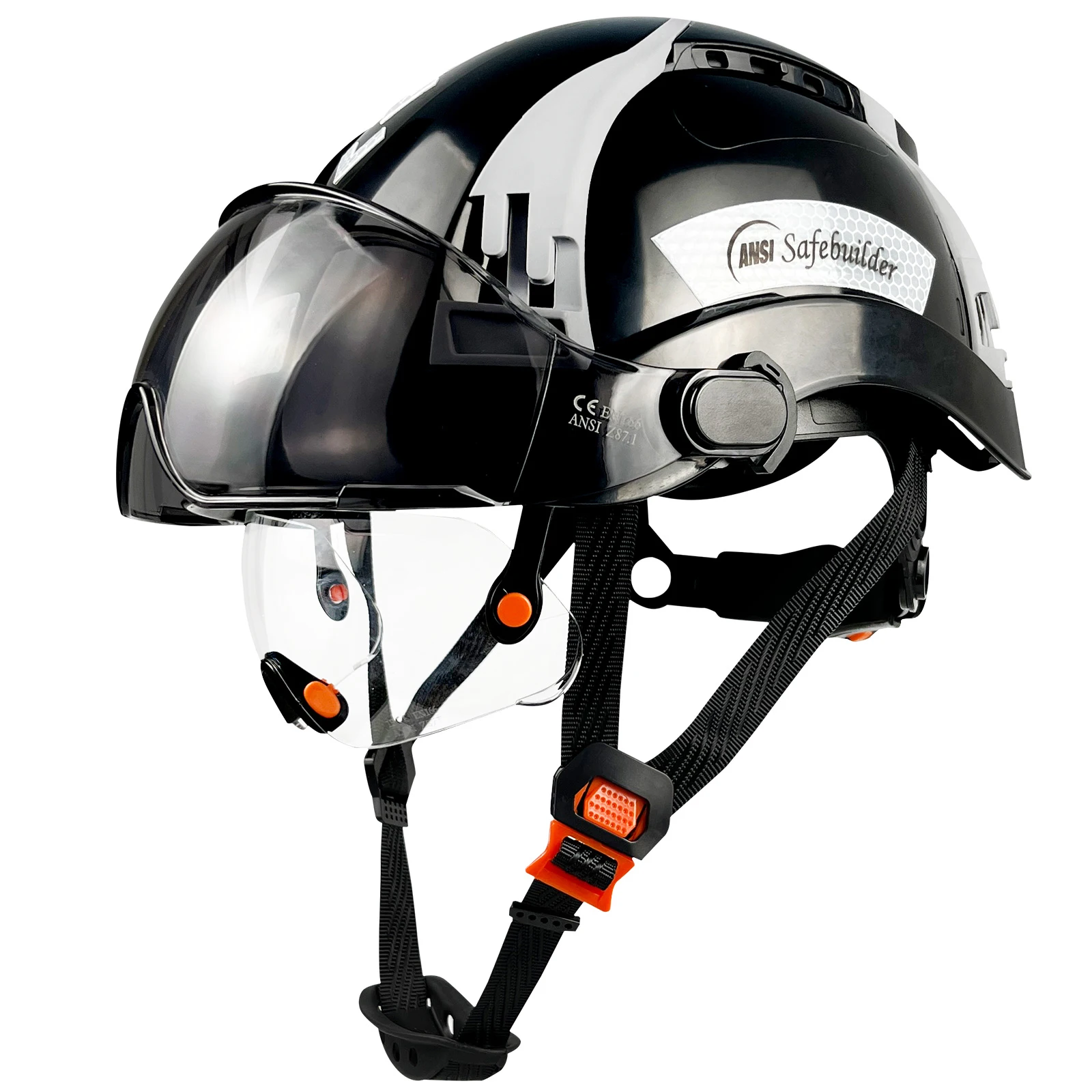 

CE EN397 Certified Safety Helmet with Visor - Construction Head Protection Hard Hat ANSI ABS Engineer Industrial Work Hat
