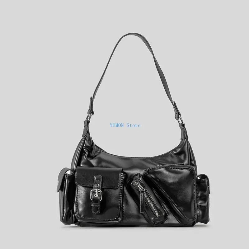 

D0UD Trendy Women's PU Leather Shoulder Bag Armpit Bag and Handbag Casual Work Purse for Commuting and Social Event