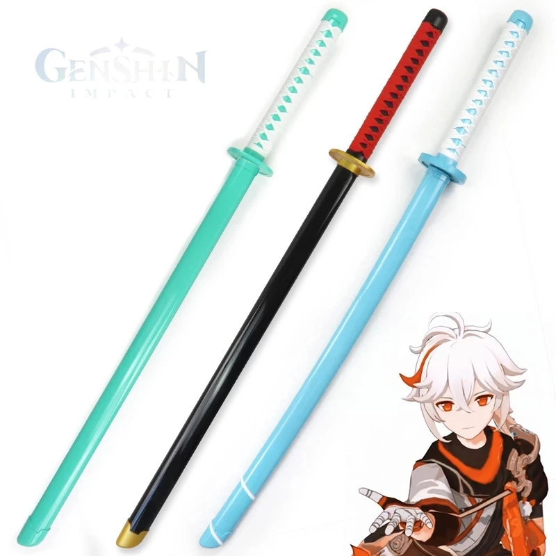 Genshin Impact Sword Kanata Kaedehara Kazuha Cosplay 104cm Anime Game Wooden Weapon Model Props Knife Long Swords Toys Gift