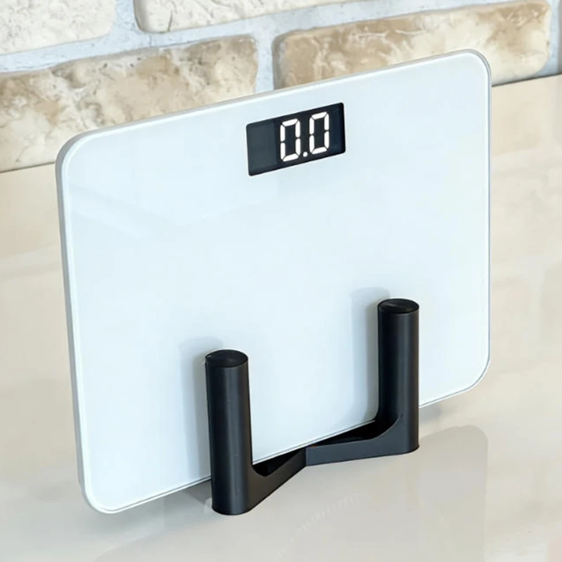 Plastic Weight Scale Stand Space-Saving Bathroom & Home Gym Organizer Compatible With Digital/Analog Scales Utility Racks