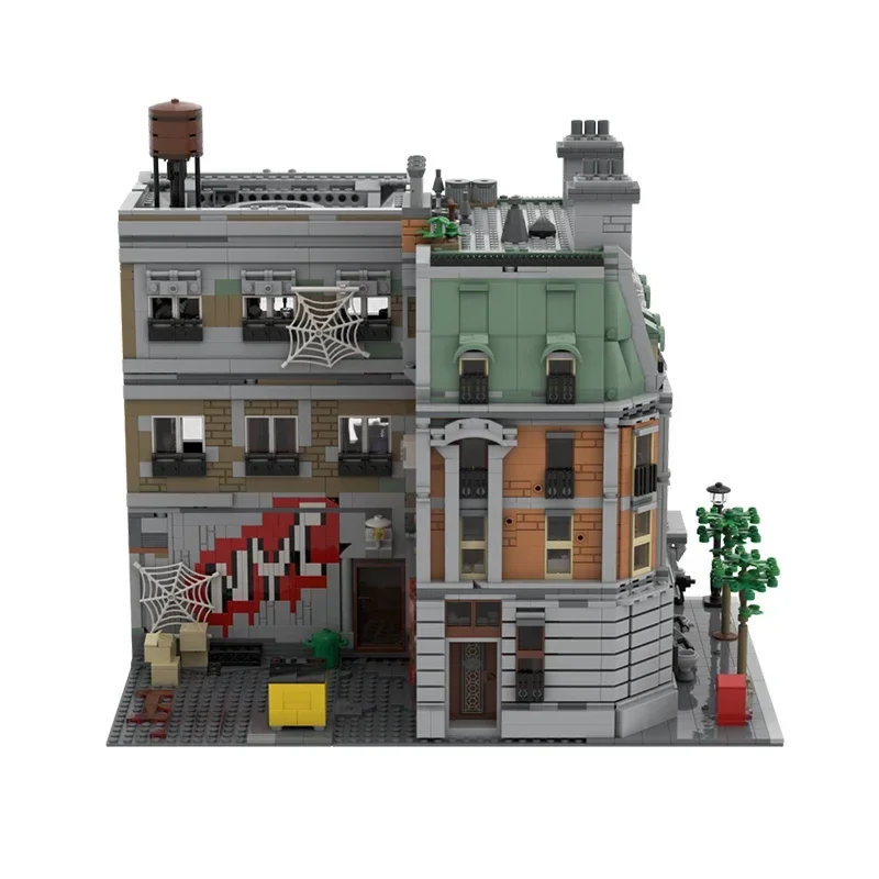 Populaire film Street View Model MOC Bouwstenen Hero Appartement Modulaire Technologie Geschenken Vakantie Monteer Kinderspeelgoed Pak